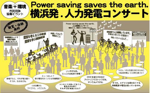 横浜発.人力発電コンサート Power saving saves the earth.