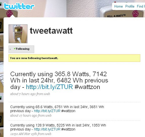 Example of Tweet-a-watt: Creative Commons. All Rights Reserved. Photo by bnextbeta  