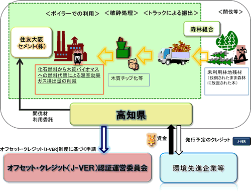 高知県木質資源エネルギー活用プロジェクト　環境省「排出量取引インサイト」より引用
