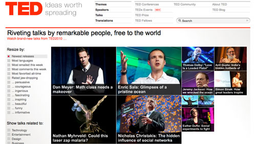TED: Ideas worth spreading - http://www.ted.com