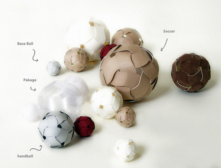 パッケージのサイズやパターンによって、色々なボールが出来る設計になっている。