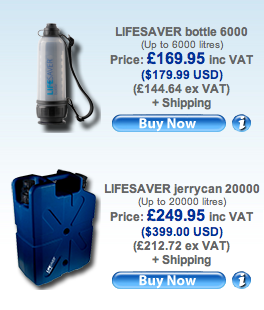 Lifesaver bottleはオンラインでも購入できます