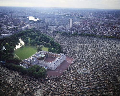 ‘Buckingham Palace Shanty’Image(c)Robert Graves and Didier Madoc-Jones/Background photography (c)Jason Hawkes