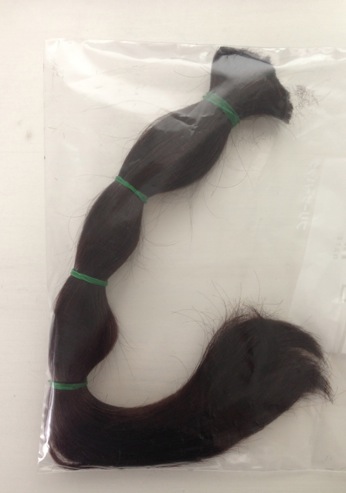 JHDACに寄付された髪の毛。賛同美容室を通じても寄付できる。