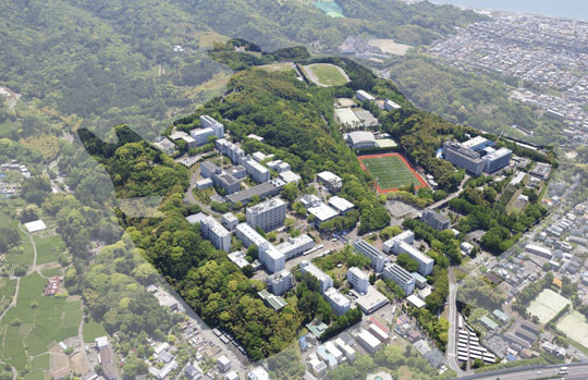 静岡大学の自然豊富なキャンパス